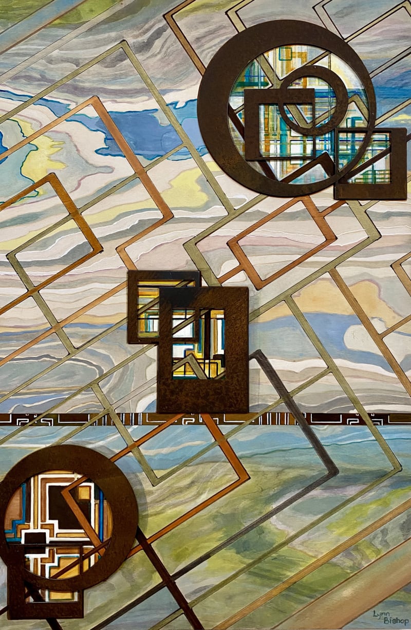 Falling Pods - Mixed Media Artwork by Lynn Bishop